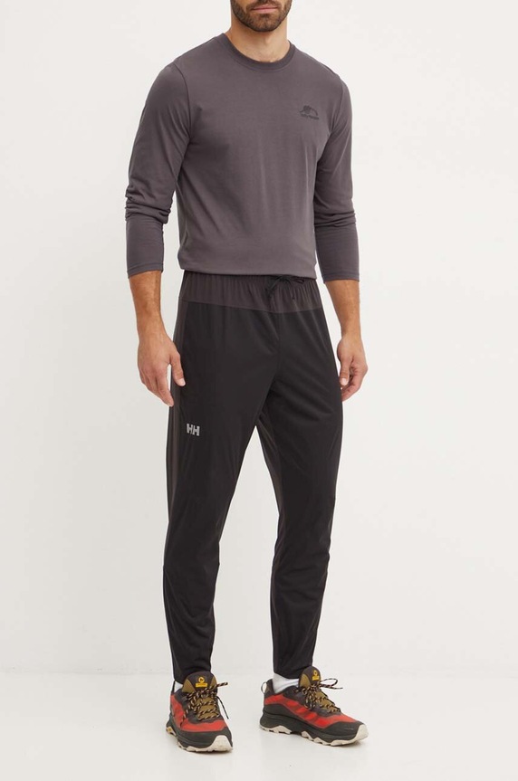 Helly Hansen spodnie dresowe Tech Trail z elastanem czarny 63355