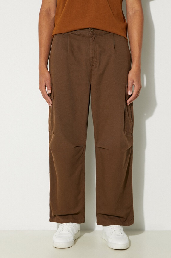 Carhartt WIP cotton trousers Cole Cargo Pant plain brown I031218.2YGD
