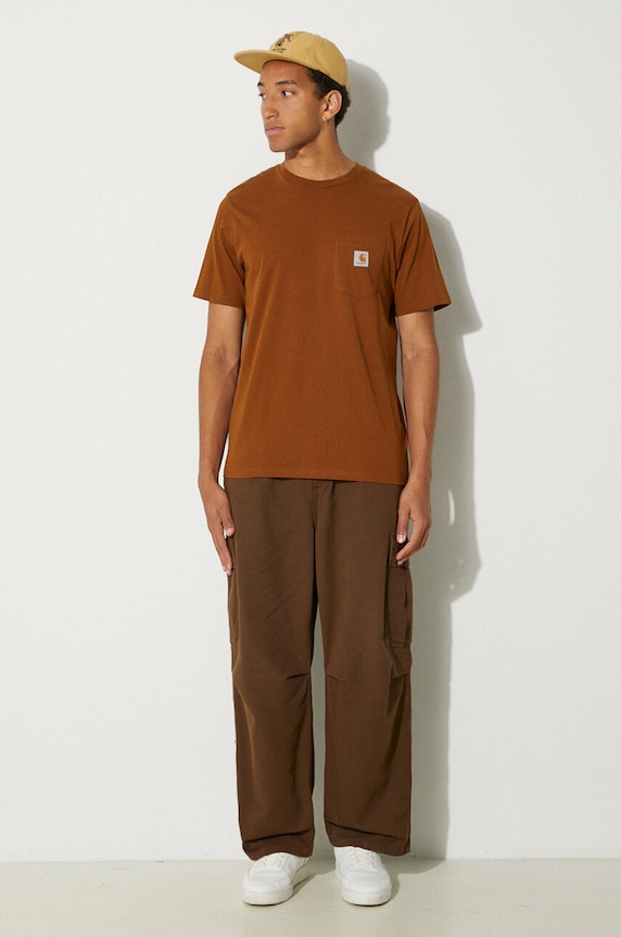 Carhartt WIP cotton trousers Cole Cargo Pant I031218.2YGD brown AW24