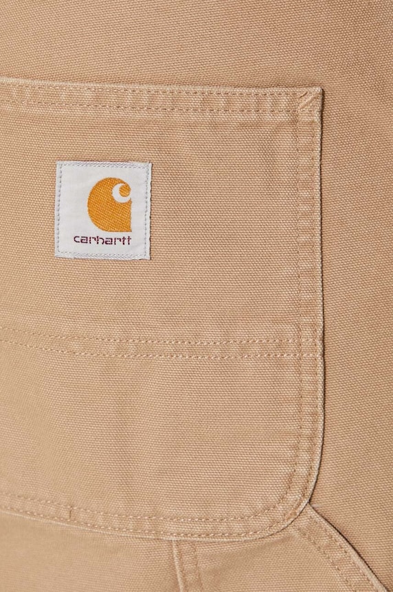 Бавовняні штани Carhartt WIP Single Knee Pant I031497.2FS3K бежевий