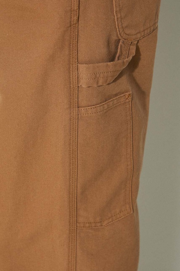 Carhartt WIP pantaloni in cotone Single Knee Pant I031497.HZ02 marrone