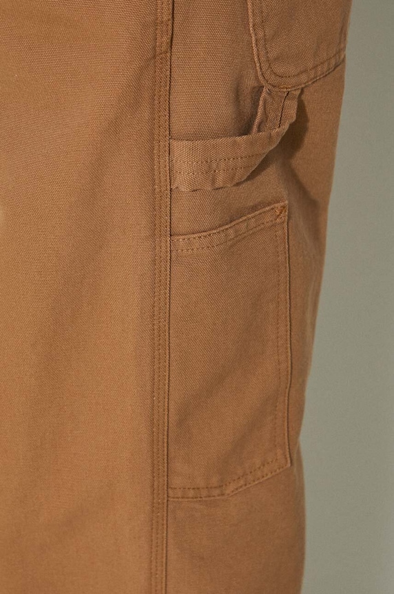 Carhartt WIP pantaloni in cotone Single Knee Pant I031497.HZ02 marrone