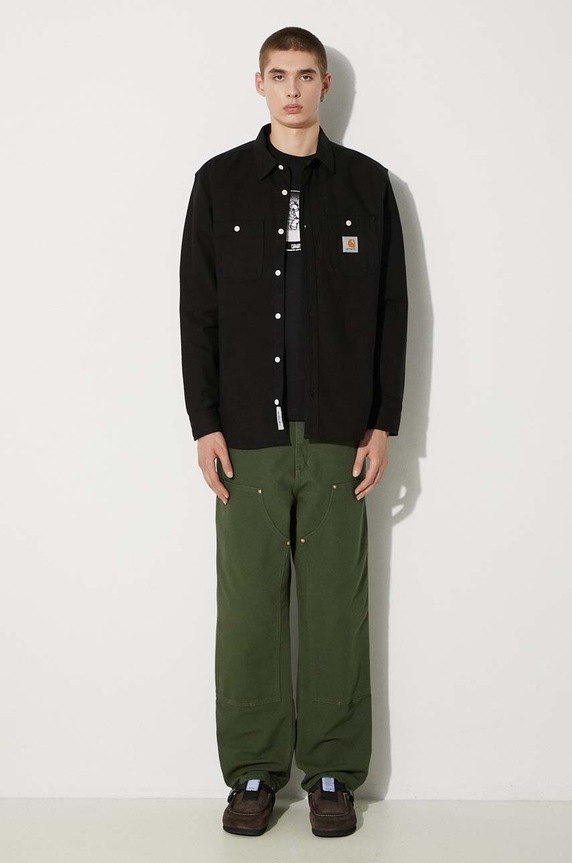 Carhartt WIP cotton trousers Double Knee Pant I031501.2BR02 green AW24