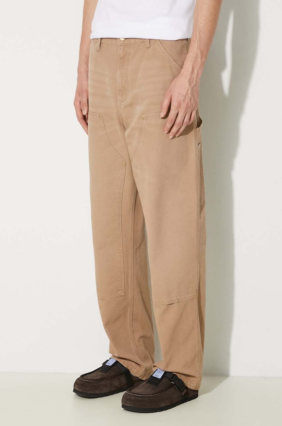 Carhartt WIP spodnie bawełniane Double Knee Pant beżowy I031501.2FS3K
