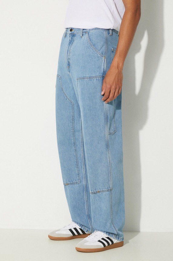 Džíny Carhartt WIP Double Knee Pant modrá I032699.0112