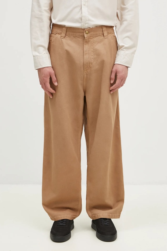 Carhartt WIP spodnie bawełniane OG Single Knee Pant gładkie zielony I033754.2FS4J