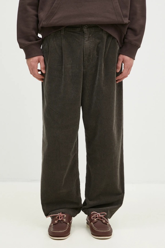 Carhartt WIP corduroy trousers Evan Pant cotton gray I033757.96402