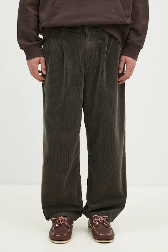 Carhartt WIP corduroy trousers Evan Pant cotton gray I033757.96402