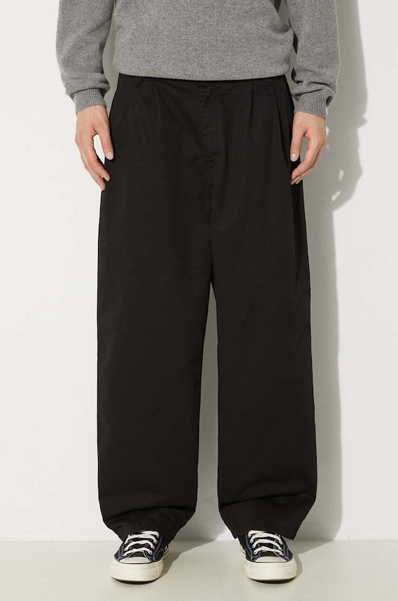 Bavlnené nohavice Carhartt WIP Merrick Pant bavlna čierna I033759.8906