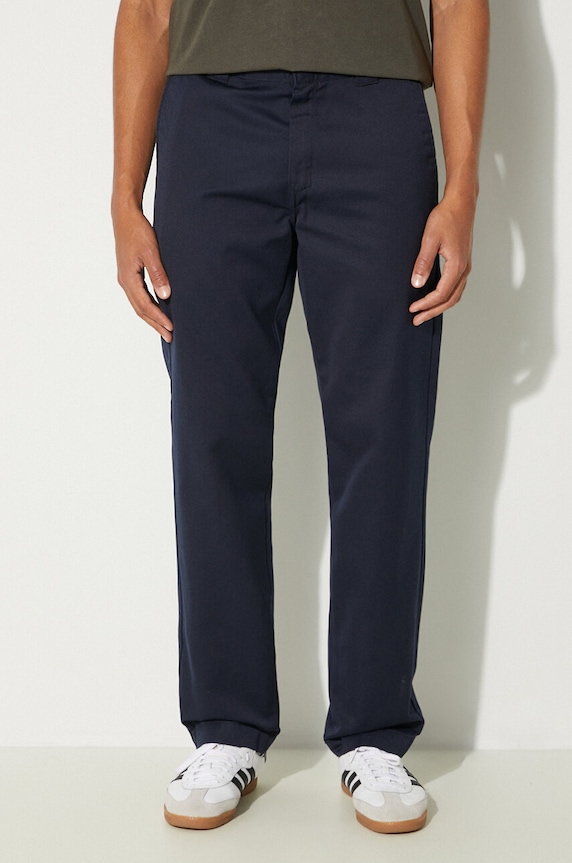 Carhartt WIP pantaloni Master Pant dritto blu navy I034233.1C02