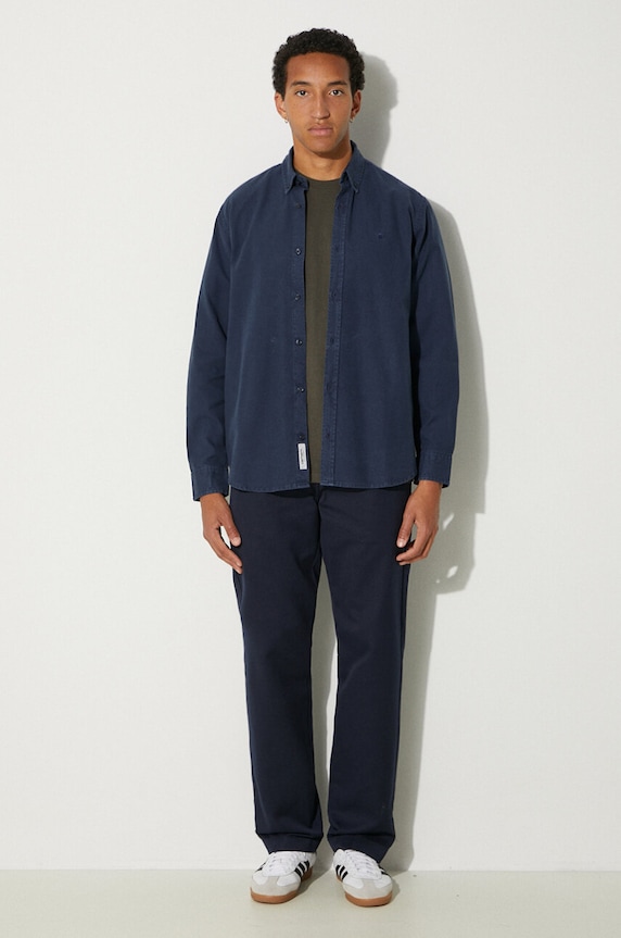 Carhartt WIP pantaloni Master Pant I034233.1C02 blu navy AW24