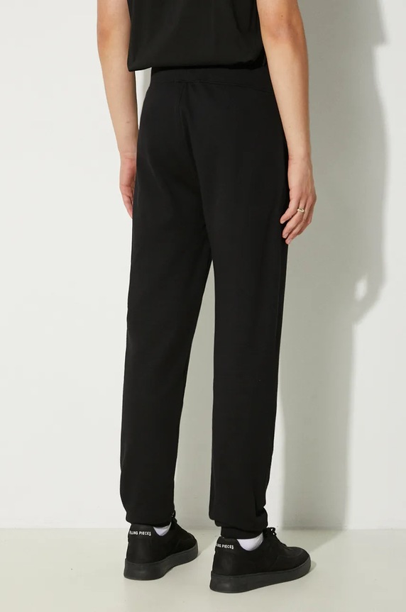 C.P. Company pantaloni della tuta di cotone Diagonal Raised Fleece Cargo Sweatpants 17CMSP017A005086W nero AW24