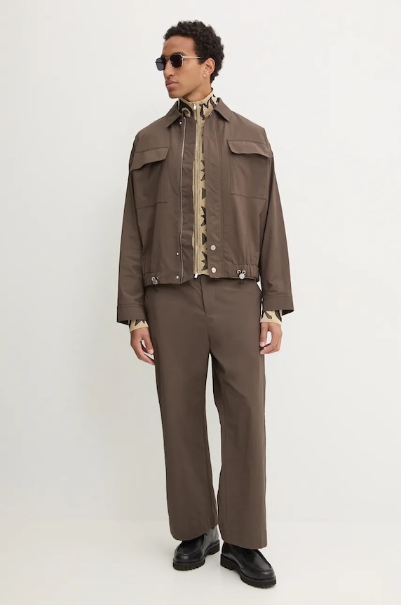 Штани Nanushka ARNAUD NM24PFPA02397 коричневий AW24