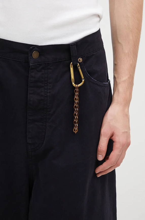 DARKPARK pantaloni de bumbac Ray bleumarin MTR11.FAP05.0058