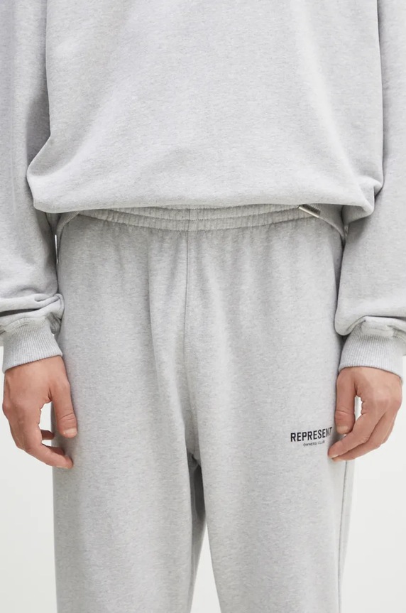 Хлопковые спортивные штаны Represent Represent Owners Club Sweatpant серый OCM41116.158