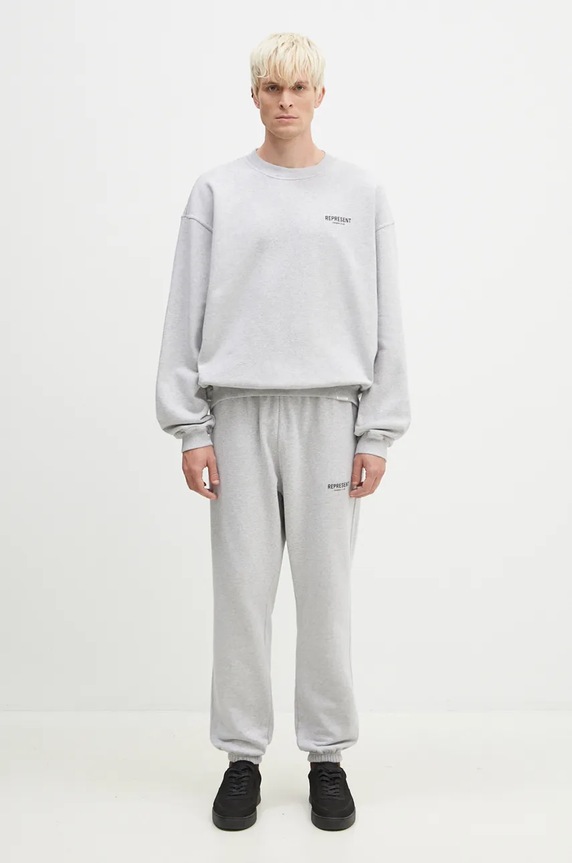 Хлопковые спортивные штаны Represent Represent Owners Club Sweatpant OCM41116.158 серый