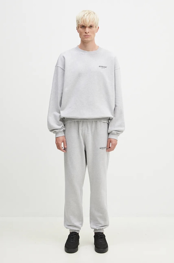 Хлопковые спортивные штаны Represent Represent Owners Club Sweatpant OCM41116.158 серый