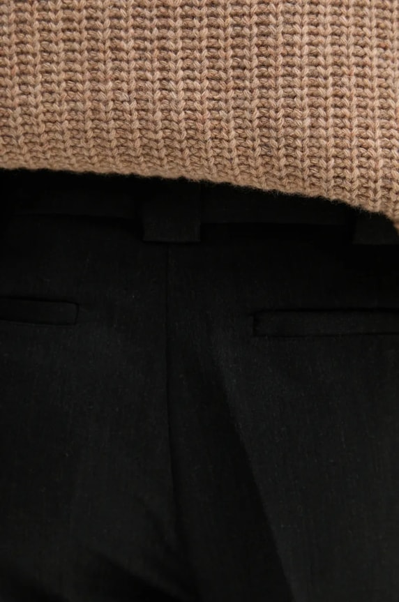 Won Hundred pantaloni din lana negru 3216.14221