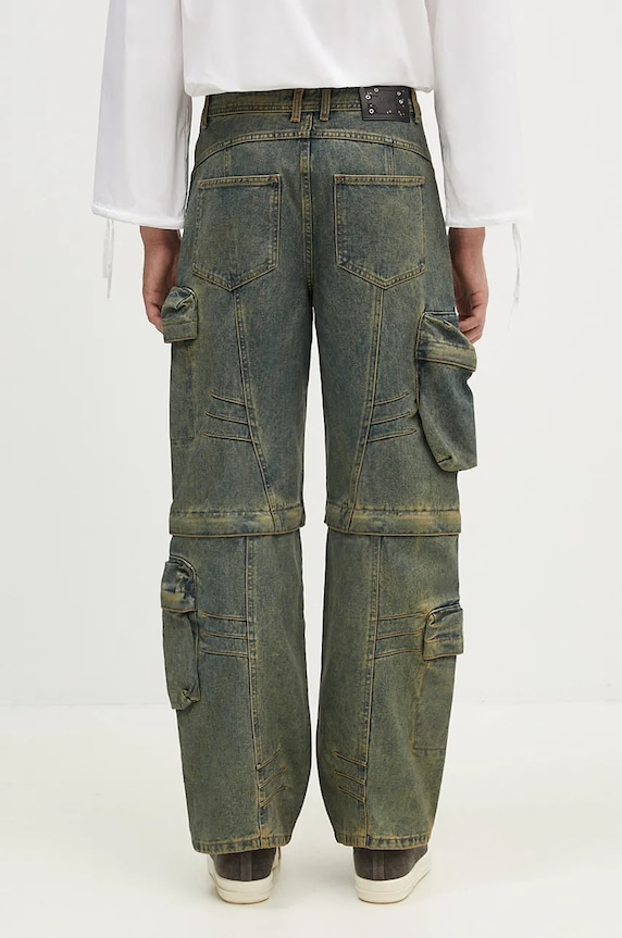 Îmbrăcăminte Andersson Bell jeans Cargo Coated Wide-Leg Jeans apa749m verde