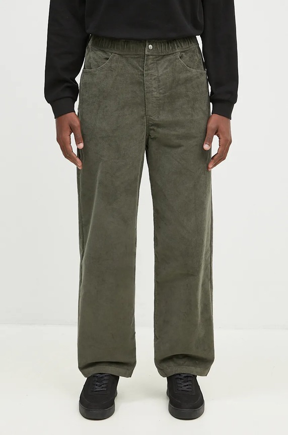Norse Projects corduroy trousers Ragnar Relaxed Solotex Corduroy Pant fabric green N25.0410.8098