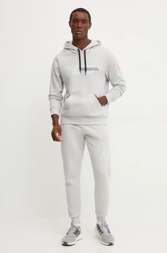 Rossignol spodnie dresowe bawełniane HERO RLNMP09 szary AW24