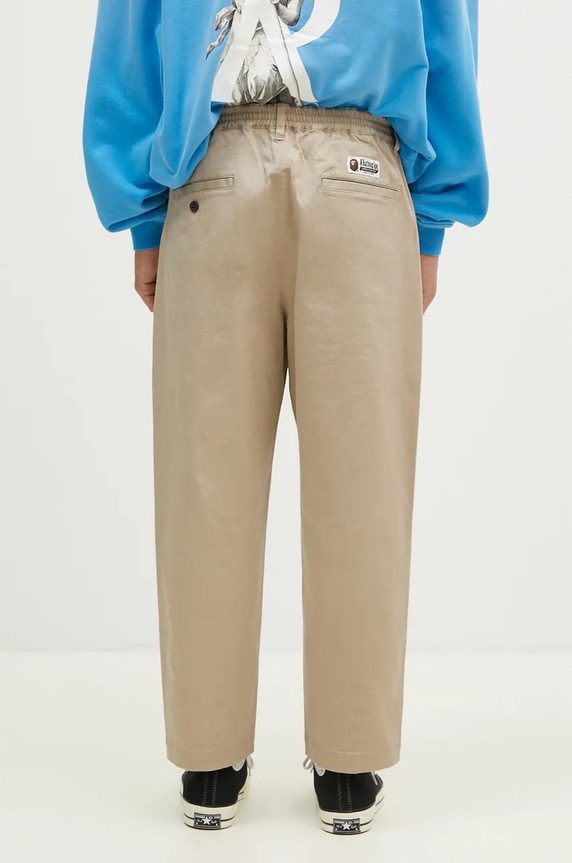 Clothing A Bathing Ape trousers One Point Relaxed Fit Chino 1K80152011 beige