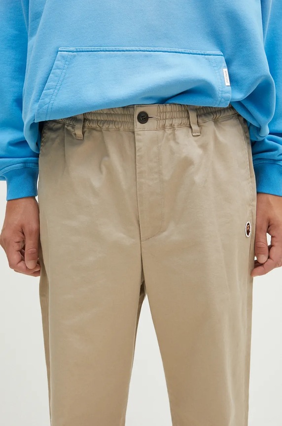 A Bathing Ape trousers One Point Relaxed Fit Chino beige 1K80152011