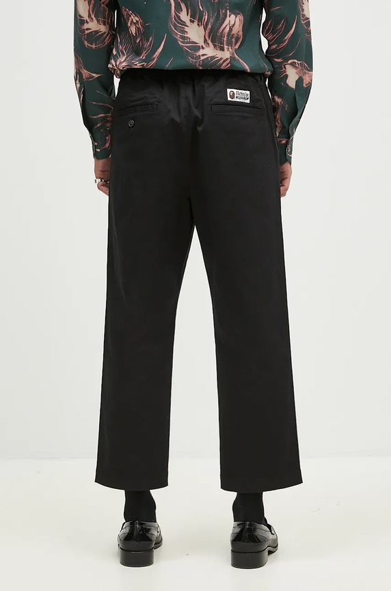 Clothing A Bathing Ape trousers One Point Relaxed Fit Chino 1K80152011 black
