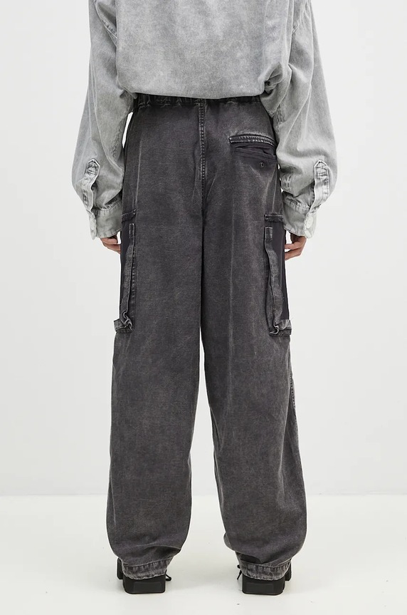 Îmbrăcăminte Maison MIHARA YASUHIRO pantaloni de bumbac Satin Cargo J13PT171 negru