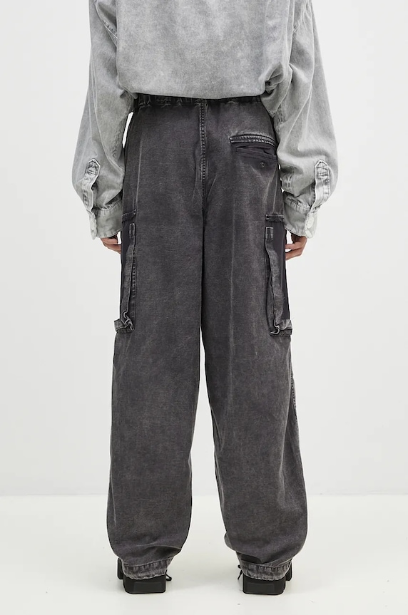 Îmbrăcăminte Maison MIHARA YASUHIRO pantaloni de bumbac Satin Cargo J13PT171 negru