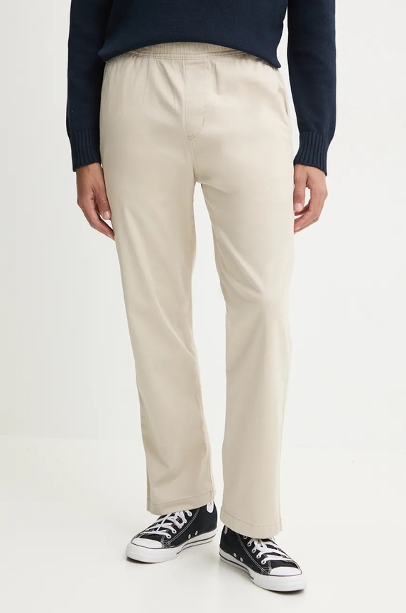 Hollister Co. spodnie z elastanem beżowy KI330.4137.178