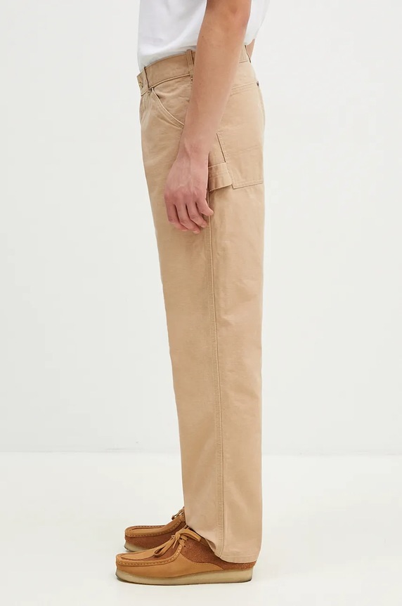 Бавовняні штани Human Made Washed Duck Work Pants HM28PT011 бежевий AW24