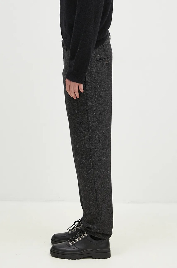 Universal Works wool blend trousers 31153.BLACK black AW24