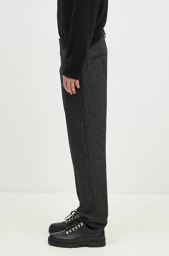 Universal Works wool blend trousers 31153.BLACK black AW24