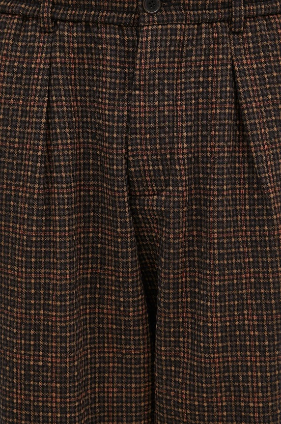 Universal Works pantaloni din lână verde 31156.BLACK