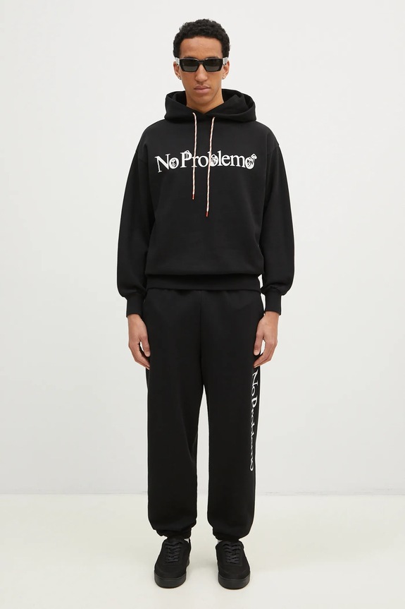 No Problemo pantaloni della tuta di cotone Sweatpant nero NP30002.02