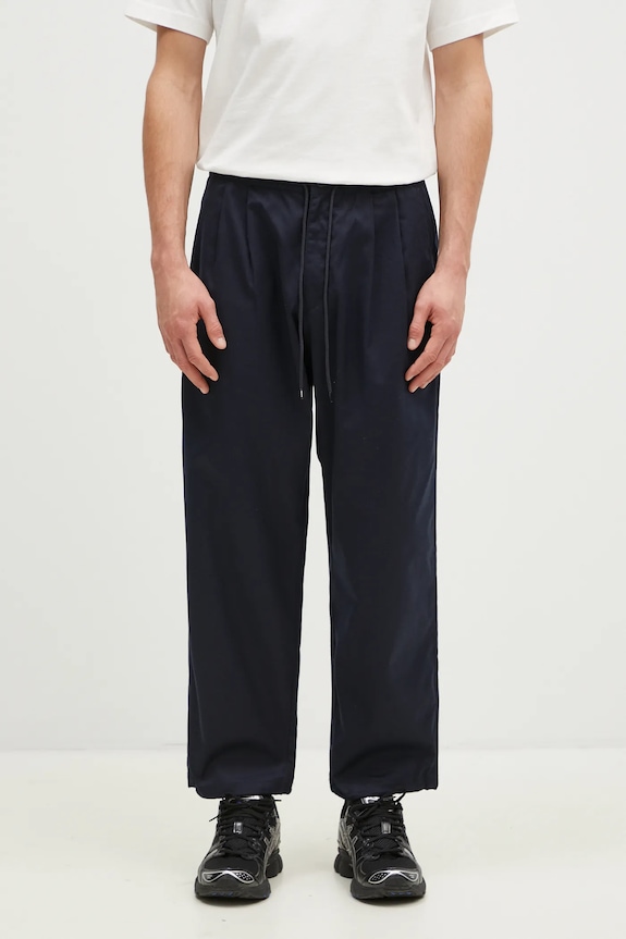 Hlače NEIGHBORHOOD Baggysilhouette Easy Pants chinos mornarsko plava 242AQNH.PTM01