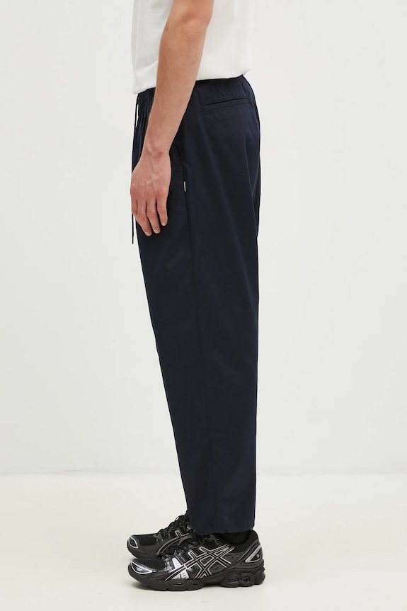 Hlače NEIGHBORHOOD Baggysilhouette Easy Pants 242AQNH.PTM01 mornarsko plava AW24