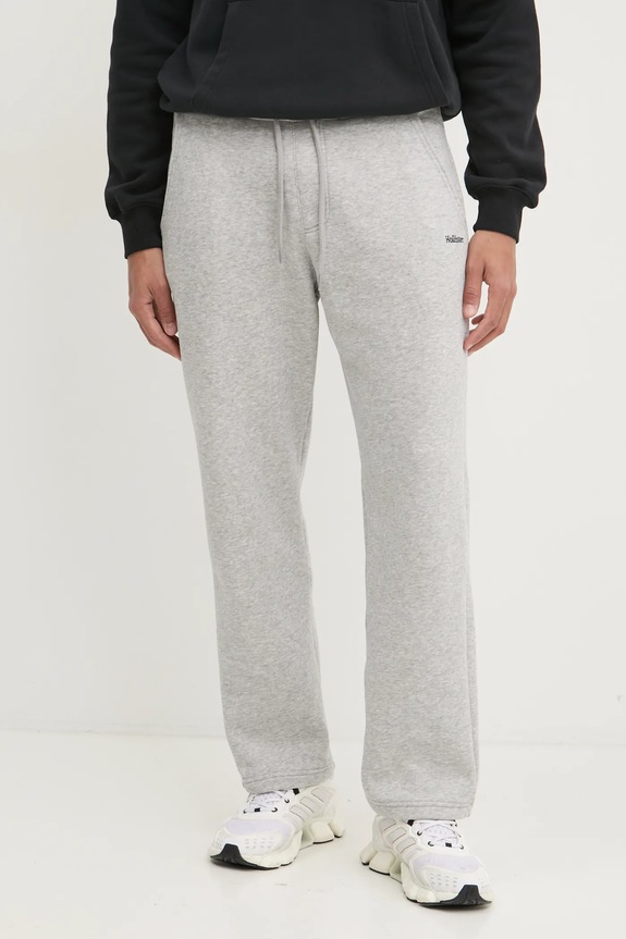 Βαμβακερό παντελόνι Hollister Co. μελανζέ γκρί KI334.4122.122