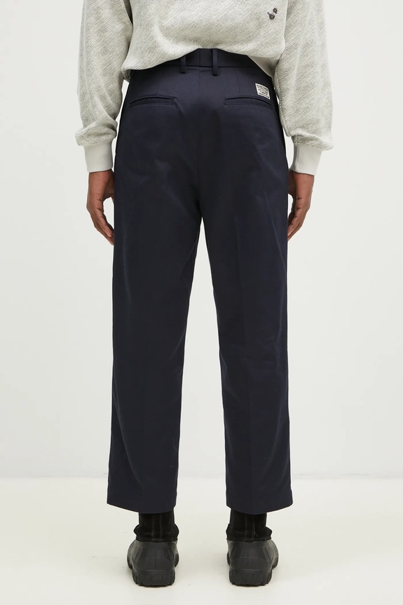 Odjeća Pamučne hlače Wacko Maria Double Pleated Chino Trousers 24FW.WMP.PT02 mornarsko plava