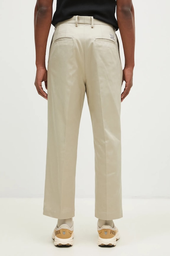 Odjeća Pamučne hlače Wacko Maria Double Pleated Chino Trousers 24FW.WMP.PT02 bež