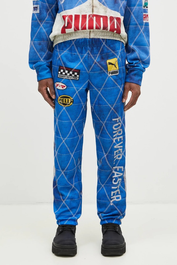 Tepláky Puma Puma x A$AP ROCKY Quilted vzorovaný modrá 631123