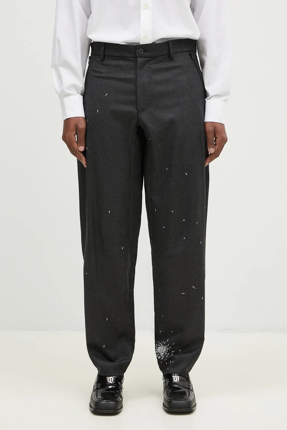 Undercover wool trousers fabric gray UC2D4508
