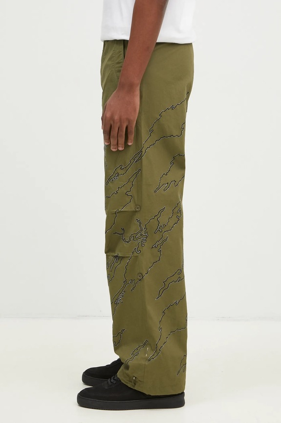 Bavlnené nohavice Maharishi Dpm: Sparse Bonsai Snopants 5340.OLIVE zelená AW24