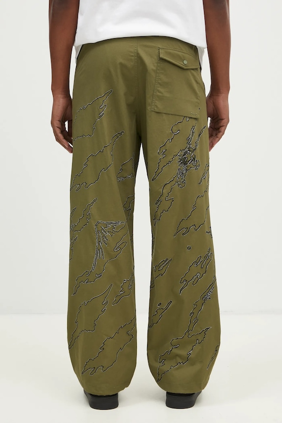 Oblečenie Bavlnené nohavice Maharishi Dpm: Sparse Bonsai Snopants 5340.OLIVE zelená