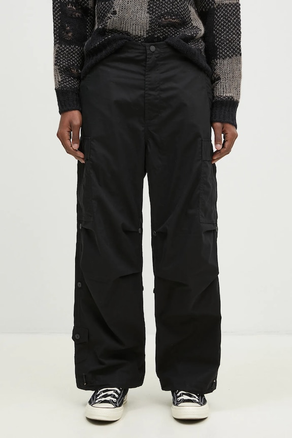 Maharishi cotton trousers Original Cargo Snopants Loose plain black 5300.BLACK