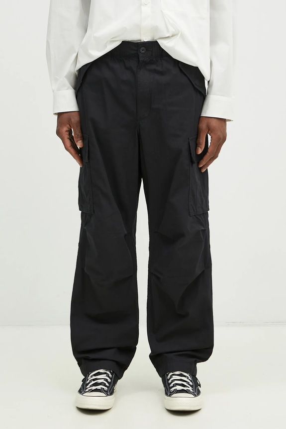 thisisneverthat cotton trousers Cargo Pant fabric black TN243WPARP04