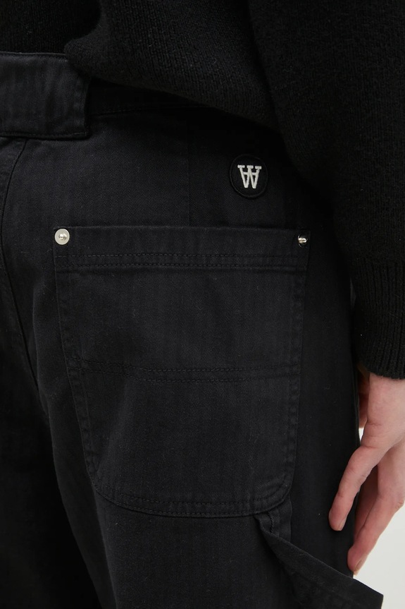 Kalhoty Wood Wood Fed Herringbone Workwear Pants černá 30250468