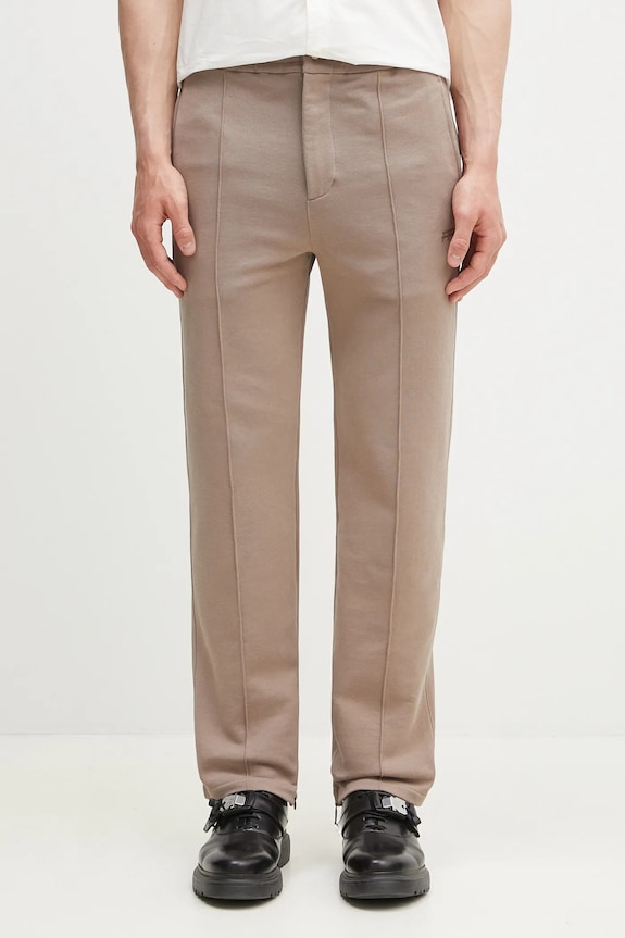 Bavlněné tepláky Filling Pieces Core Link hladký hnědá 761600014070