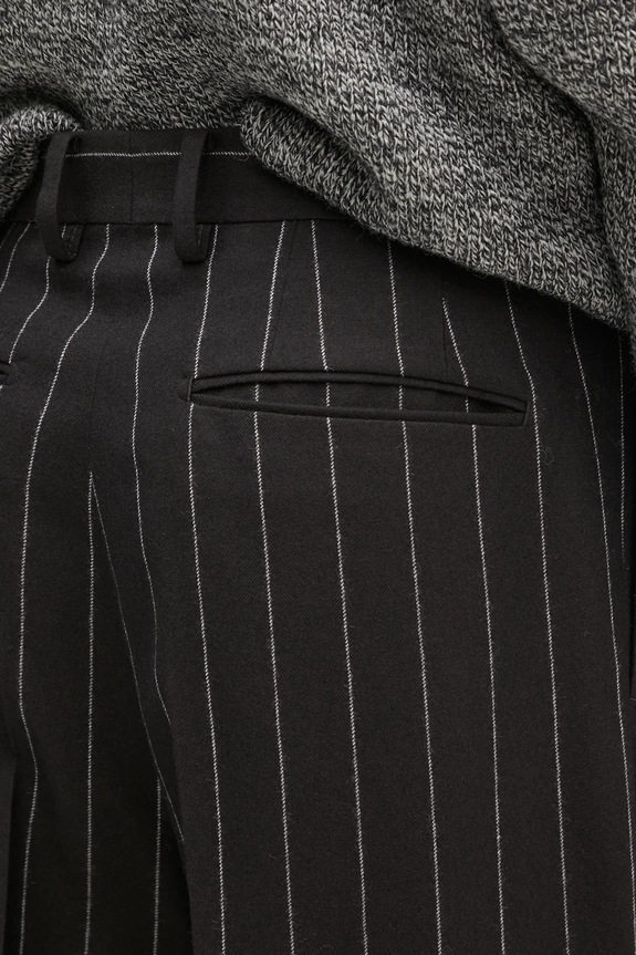 Wacko Maria pantaloni de lână Double Pleated negru 24FW.WMP.TR21